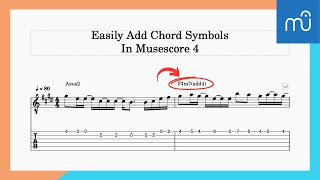 How To Easily Add Chord Symbols In Musescore 4 [upl. by Ainex]