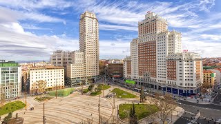 PLAZA DE ESPAÑA DE MADRID OTOÑO 2023  4K [upl. by Nellaf]