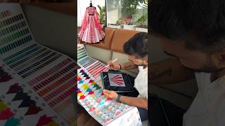 Lehenga Making Process  Multi color Sequence Embroidery work Designer Lehenga choli lehengas [upl. by Ominorej699]