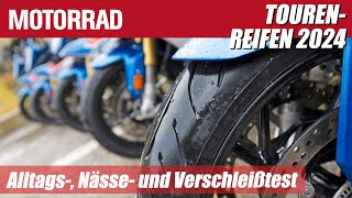 MotorradTourenreifen 2024 Umfassender Test unter Alltags Nässe und Verschleißbedingungen [upl. by Adamson]