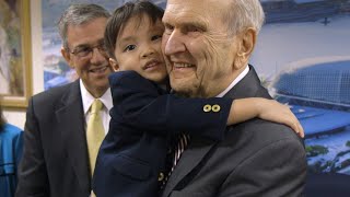 In Singapore President Nelson Gives Parents Advice [upl. by Ecirtahs]