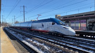 Amtrak Extra Train 844 New Acela 21 Avelia Liberty TS8 Test Train  Metropark 12224 [upl. by Opportuna]