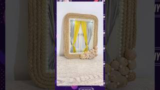 how to make a beautiful hanging mirror 🪞🤩 at home 🏡😁 diySalma [upl. by Eciralc]