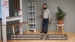 Decorotika Alice Metal Wood Bookcase Assembly [upl. by Helmut105]