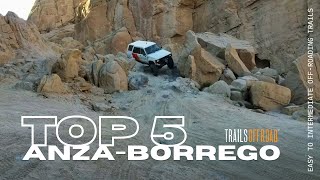 Top 5 OffRoad Trails in AnzaBorrego State Park California in 4K UHD [upl. by Heyra]