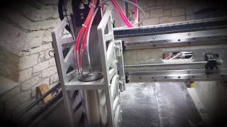 Betonia  Highspeedtest 7950 mmmin  DIY CNC made of Concrete [upl. by Eibrab315]