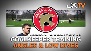 Goalkeeper Training  Angles and Low Dives [upl. by Shakti255]