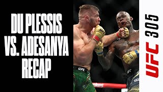 UFC 305 RECAP Dricus du Plessis scores submission of Israel Adesanya to retain title  CBS Sports [upl. by Alda]