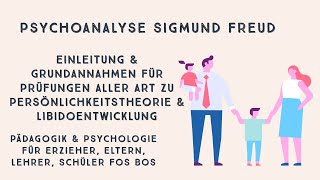 Sigmund Freud Psychoanalyse Einleitung für Abi Prüfung FOS BOS Pädagogik Psychologie [upl. by Sivrup573]