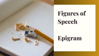 Figures of Speech Epigram [upl. by Ahseenyt422]