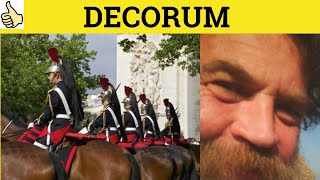 🔵 Decorum Decorous  Decorum Meaning  Decorum Examples  Decorum Definition  GRE 3500 Vocabulary [upl. by Nara613]