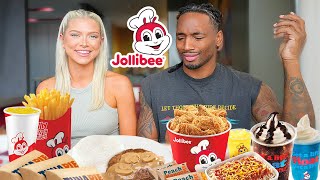 Americans Try Jollibee For The First Time In The Philippines [upl. by Ahtenek]