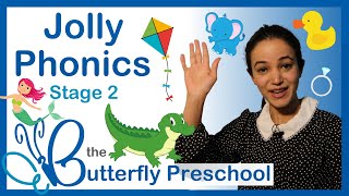 Jolly Phonics Phase 2  Teaching Phonics to kids  C K D M E R Phonics [upl. by Besnard]