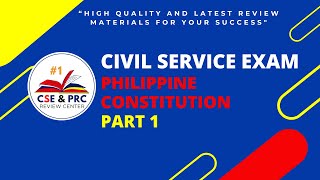 Civil Service Exam Drill for 2024 Philippine Constitution Part 1 [upl. by Venuti]