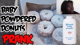 Baby Powdered Doughnut Prank On Girlfriend Turns VIOLENT [upl. by Yetta]