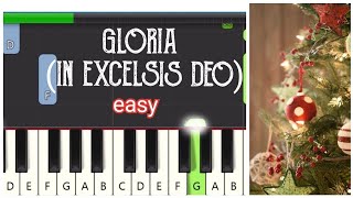 Gloria In Excelsis Deo Easy Christmas Piano Tutorial [upl. by Tronna157]