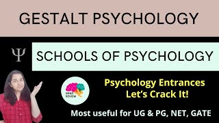 GESTALT PSYCHOLOGY  Schools of Psychology Psychology Entrances Mind Review [upl. by Bonine]