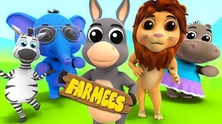 Animal Sound Song  Kids Cartoons And Rhymes by Farmees [upl. by Elli]