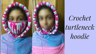 Crochet turtleneck hoodie short shortvideo shorts shortsviral shortsfeed handmade [upl. by Denise]