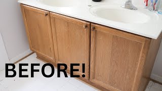 How to Paint a Bathroom Vanity No Sanding  Thrift Diving [upl. by Veedis]