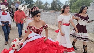 QUINCEAÑERA BAILANDO POR TODO EN RANCHO CON BANDA TAMBORAZO EL MOLINO ZACATECAS MEXICO [upl. by Elsi296]