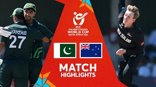 Pakistan v New Zealand  Match Highlights  U19 CWC 2024 [upl. by Eneroc]