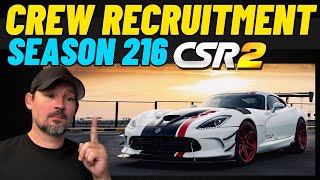 CSR2 Crew Recruitment  Find a Crew or Crew Members  CSR2 Season 216 [upl. by Con]