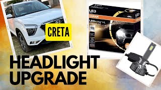 Creta Headlights upgrade By Osram 50w Led Bulbs [upl. by Attiuqaj]