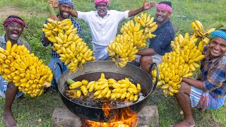 BANANA OIL FRY  Banana Balls Recipe  Pazham Bonda  Cooking Sweet Banana Bonda Recipe In Village [upl. by Madalyn]