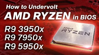 How to undervolt AMD ryzen 5950x 7950x 3950x 5900x 7900x in BIOS to reduce CPU temp Overheating [upl. by Carolann696]