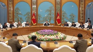 조선로동당 중앙위원회 제8기 제16차 정치국회의 진행 16th Politburo Meeting of 8th CC WPK 党中央委第８期第１６回政治局会議 [upl. by Aihsilat720]