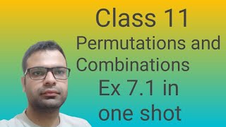 Permutation and Combination  Class 11 CBSE Maths  Chapter 7  Ex 71 math ka jugad [upl. by Garwin]