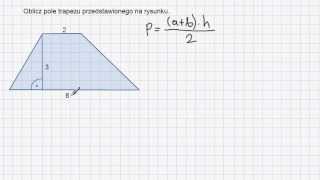 Obliczanie pola trapezu [upl. by Nrojb]