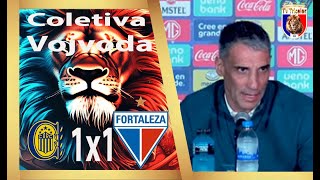 COLETIVA COM VOJVODA E CARDONA  ROSARIO CENTRAL 1X1 FORTALEZA TV tricolor [upl. by Atoked]