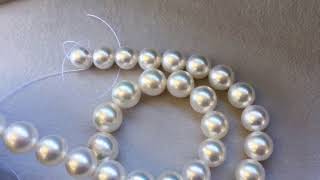 1114 mm Pinctada Maxima白蝶 Pearl Classic Necklace w Japanese Certif [upl. by Eillas193]