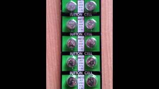 x10 ALKALINE BUTTON CELL BATTERY AG13 LR44 L1154 RW82 [upl. by Ahsit350]