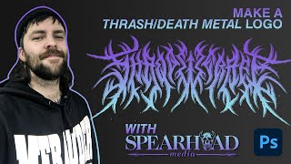 HOW TO Design SAVAGE DeathThrash Metal Logos  Photoshop Tutorial 2021 [upl. by Fidelity]