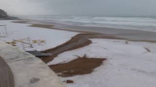 Phénomène rarissime à RABAT La Plage des Nations recouverte dune épaisse couche de glace [upl. by Tigges]