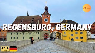 Regensburg Germany 4K Autumn Walking Tour 2023 [upl. by Anelra]