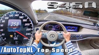 2019 Mercedes Benz S CLASS S450 AUTOBAHN POV 258kmh TOP SPEED by AutoTopNL [upl. by Hamnet]