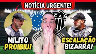 💣 ESCALAÇÃO BIZARRA NO CLÁSSICO 😱 PROIBIÇÃO INUSITADA DO MILITO AOS JOGADORES [upl. by Ragde]