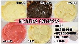 5 Recheios cremosos para Bolos Ovos de páscoa de colher Trufas Cones e Bolo no pote  RECEITA [upl. by Hcirdla457]