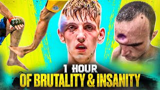 1 Hour Of BRUTAL MMA  Knockouts amp Crazy Moments [upl. by Sebbie301]