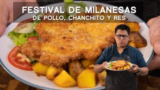 COMO HACER MILANESA NAPOLITANA MILANESA DE POLLO Y MILANESA DE CERDO  ALEXANDER QUESQUÉN [upl. by Herrah]