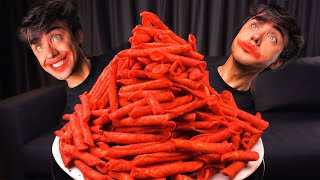 ASMR EXTREME FIRE EATING  HOW MANY TAKIS CAN I EAT FOOD SOUNDS  McBang ASMR [upl. by Mcclain251]