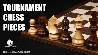 Tournament Series Handcrafted Staunton Chess Pieces TournamentChessPieces BestChessEver [upl. by Jola320]