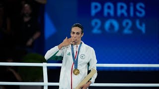 Controversial boxer Imane Khelif wins gold medal at the Paris Olympics [upl. by Silber]