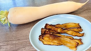 Incredible You might not be convinced it is vegan bacon the ingredients only Daikon radish！ [upl. by Aicenod558]