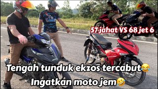 Gaban buat hal moto standart nak keja Y 68 jet 6 😜 [upl. by Lieno]