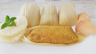 💖TAMALES DULCES DE PIÑA Y COCO DELICIOSOS😙👍 [upl. by Ahseik]